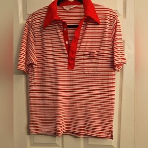 Thane Airowisp Red Striped Men's Shirt, size Large